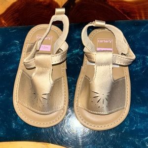 Gold baby sandals